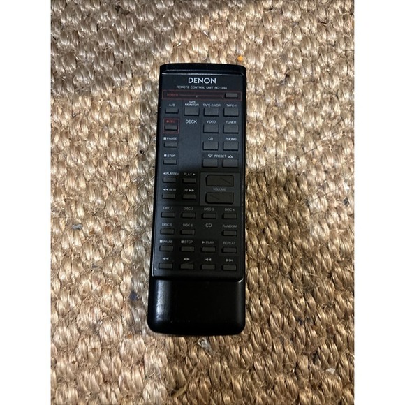 DENON RC-129A Remote Control Unit Black Audio Video Receiver Component - Picture 1 of 5